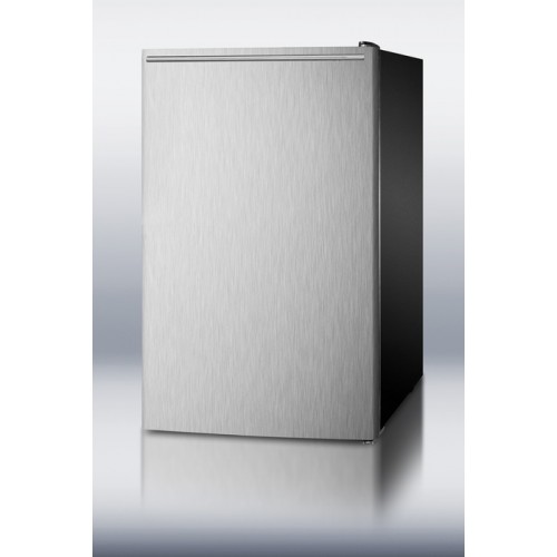 FF521BLXSSHHADA ADA Compliant 20" wide counter height all-refrigerator for general purpose use, auto defrost with a stainless steel door, horizontal handle, and black cabinet