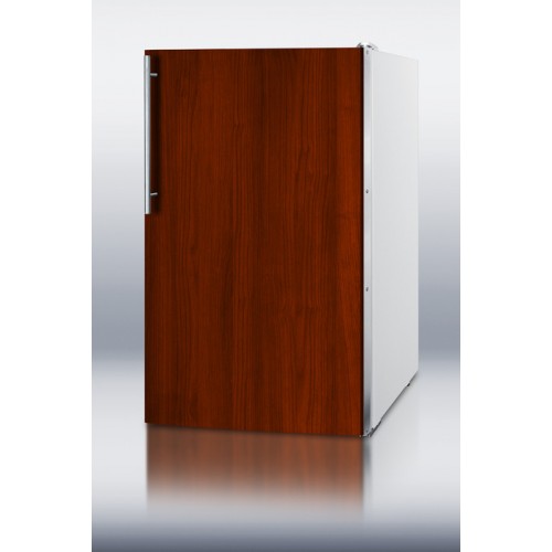 CM405IF 20" wide counter height refrigerator-freezer in white with integrated door frame to accept overlay panels