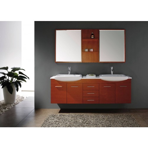 147-519-DA-5811 71" Double Sink Vanity, Maple