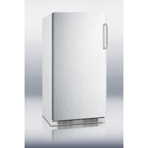 R17FFSSTBLHD Large capacity all-refrigerator with frost-free operation, stainless steel door and towel bar handles; left hand door swing