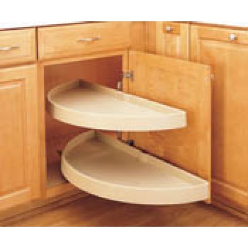 6842-31-15-570 Almond Blind Corner Half-Moon 2 Shelf (Pivot Only) - Fits Best in BLB42/45