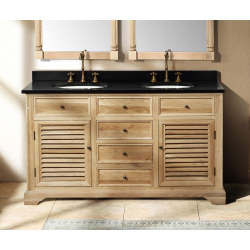 238-101-5621 59.25" Double Cabinet, Natural Oak
