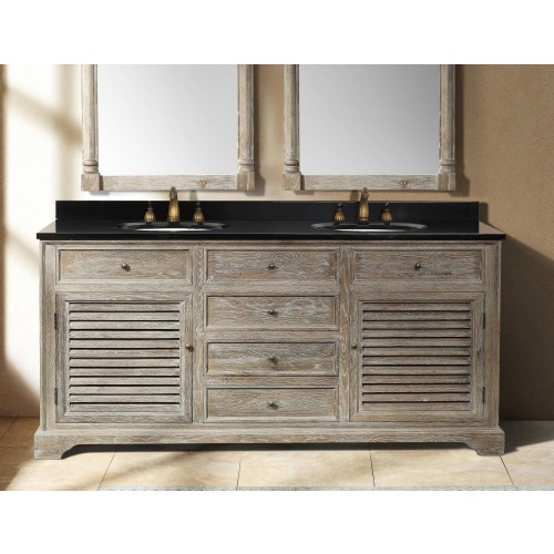 238-101-5711 71" Double Cabinet, Driftwood