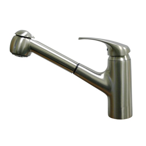 WHI-3-2071-BN Marlin single hole/single lever handle faucet with a pull-out spray head