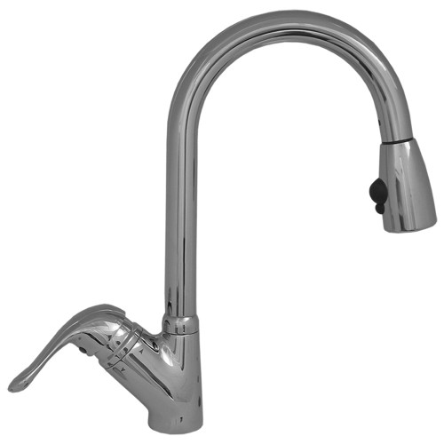 WHI-3-2169-C Rainforest single hole/single lever handle faucet with matching spray head