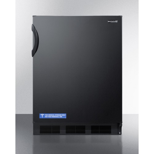 FF6BBI 24" wide built-in undercounter all-refrigerator with automatic defrost in black finish