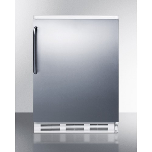 FF6SSTB Freestanding refrigerator with auto defrost, stainless steel door and towel bar handle