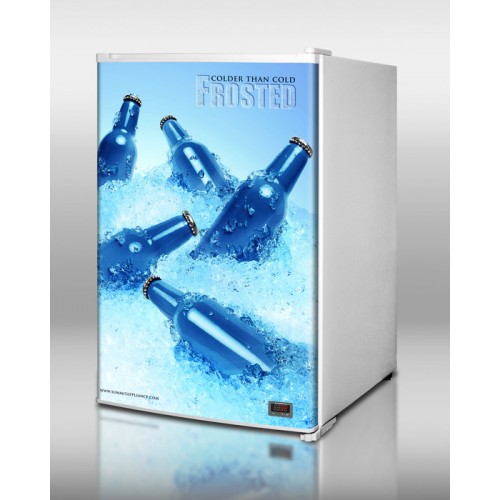 FS60MFROST COLD CAVERN beer froster, SUMMIT's counter height freezer that stores aluminum bottled beer at 24F