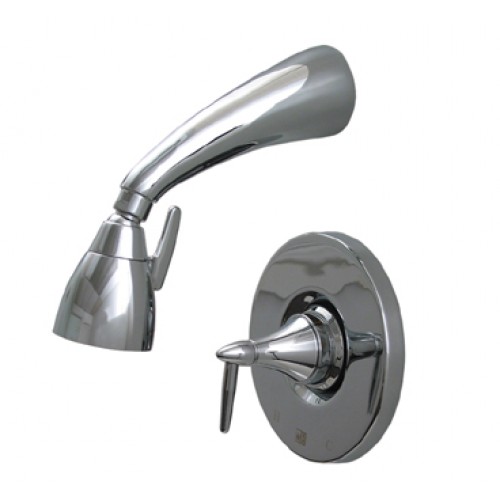 WHI-614.818SH-C Blairhaus Jackson pressure balance valve with showerhead and cone-shaped lever handle