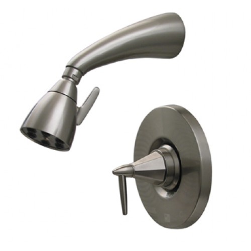 WHI-614.858SH-BN Blairhaus Monroe pressure balance valve with showerhead and octagon-shaped lever handle