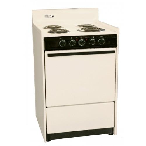 SEM611CBisque 220V electric range in slim 24" width