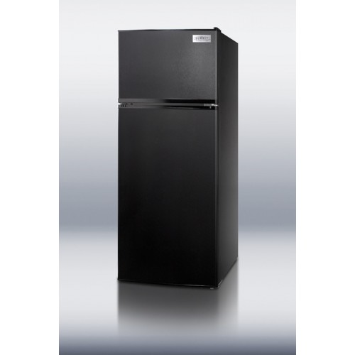 FF1112BL Frost-free ADA compliant refrigerator-freezer in slim 24" width and black exterior