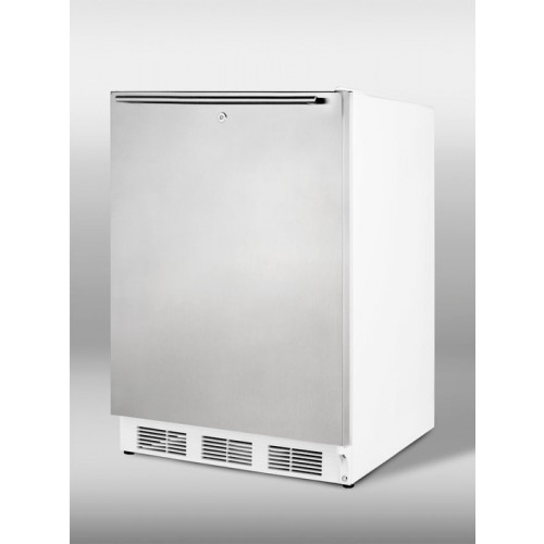 ALF620LSSHH ADA compliant freestanding medical all-freezer capable of -25 C operation, with lock, wrapped stainless steel door and horizontal handle