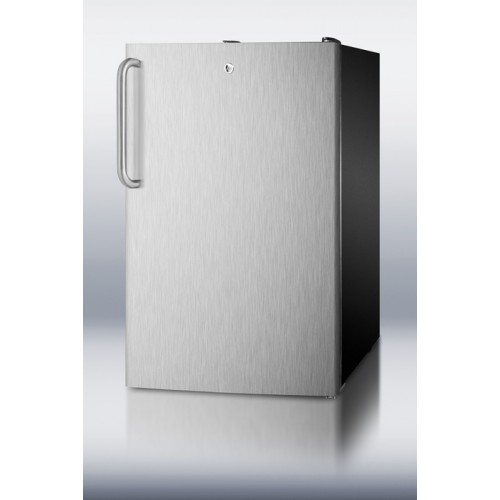 CM421BL7 Series Commercially listed 20" wide counter height refrigerator-freezers with locks, manual defrost in a range of exterior finishes