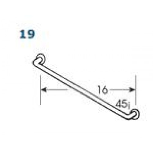 D-7719-SS Straight Grab Bar With 45 Degree Mount