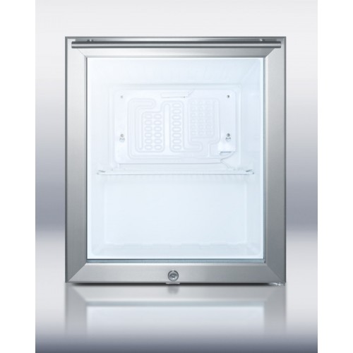 FFAR22LWGL7CSS Compact commercially listed auto defrost all-refrigerator w/glass door, lock, and stainless steel cabinet