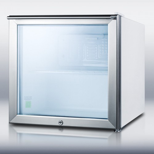 FFAR2LGL7 Commercially approved "cube" sized all refrigerator with automatic defrost, front lock, and glass door