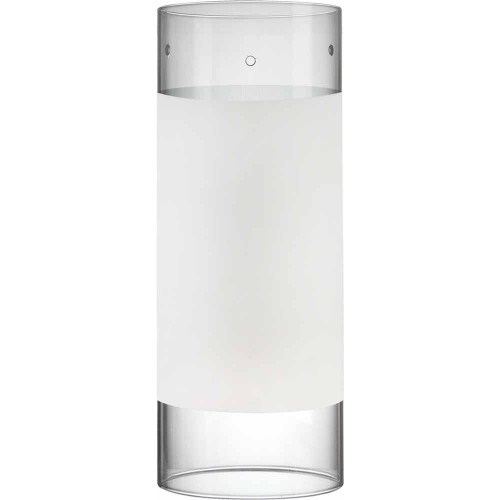 GS-306 WHITE WITH CLEAR EDGE GLASS 