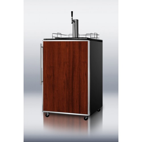 SBC490BIFR Built-in auto defrost commercial beer dispenser with complete tap kit and stainless steel frame for custom panels