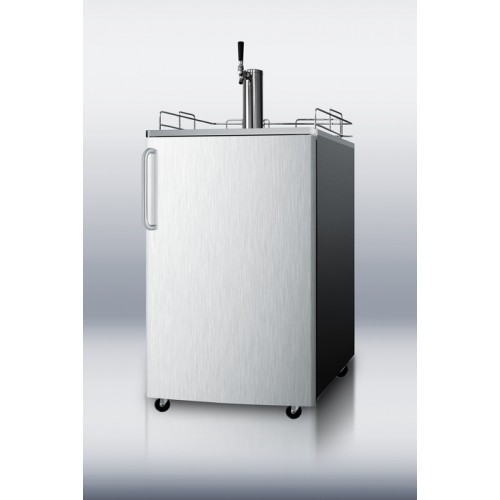 SBC500BSSTBST7 Commercially approved portable beer dispenser with black cabinet, stainless steel door and stainless steel top
