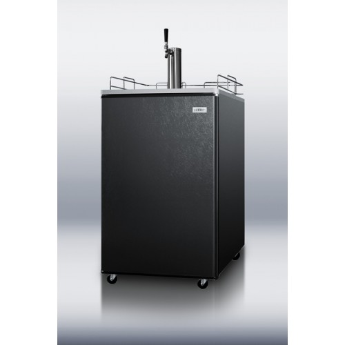 SBC500BST7 Commercially approved full-sized portable beer dispenser in black with stainless steel top