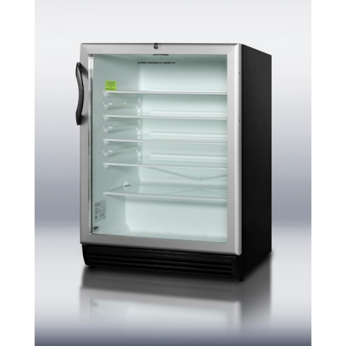 SCR600LBIADA Series ADA compliant beverage centers for built-in commercial use, with glass doors and factory installed locks