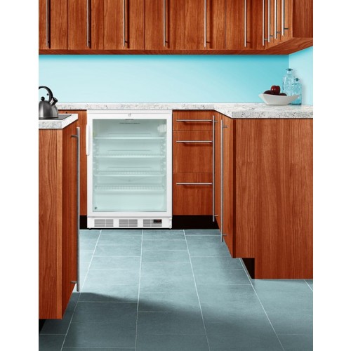 SCR600LBIPUB Series Commercially approved built-in undercounter glass door beverage centers for red wine and ale storage, with digital thermostats and locks