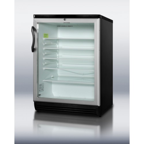 SCR600LBI Series Commercially listed beverage centers for built-in undercounter use, with glass doors and factory installed locks