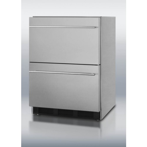 SP6DS2DADA ADA compliant built-in two-drawer all-refrigerator in full stainless steel