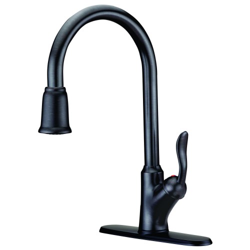 UF13305 (Oil Rubbed Bronze) "Transitional Collection" Single-Handle Kitchen Faucet With Pull-Down Spray