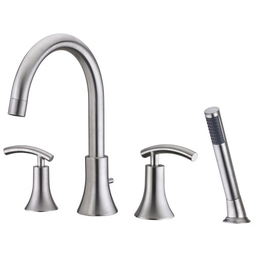 UF65143 (Brushed Nickel) "Contemporary Collection" Two-Handle Roman Tub Faucet With Hand-Shower