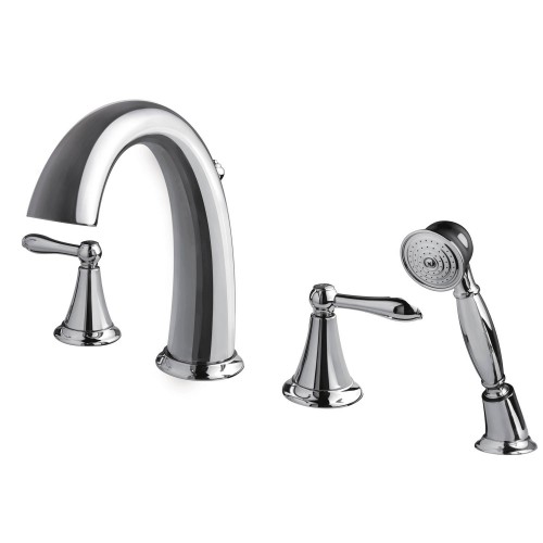 UF65240 (Chrome) "Transitional Collection" Two-Handle Roman Tub Faucet With Hand-Shower
