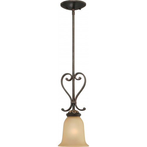 V2201-82 Bristol 1-light Vintage Bronze with Antique Gold Mini-Pendant