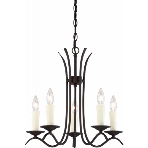 V3005-79 Greta 5-light Antique Bronze Chandelier