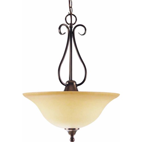 V3363-79 Minster 3-light Antique Bronze Bowl-Shaped Pendant