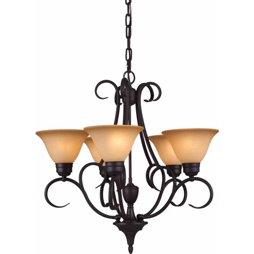 V3885-79 Windsor 5-light Antique Bronze Chandelier