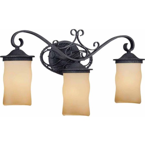 V4583-36 Sevila 3-light Antique Iron Bathroom Vanity