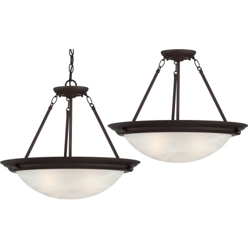 V6972-79 Lunar 2-light Antique Bronze Pendant or Semi-Flush Ceiling Mount