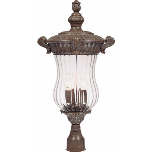 V8546-54 Melrose 3-light Amulet Bronze Outdoor Post Mount