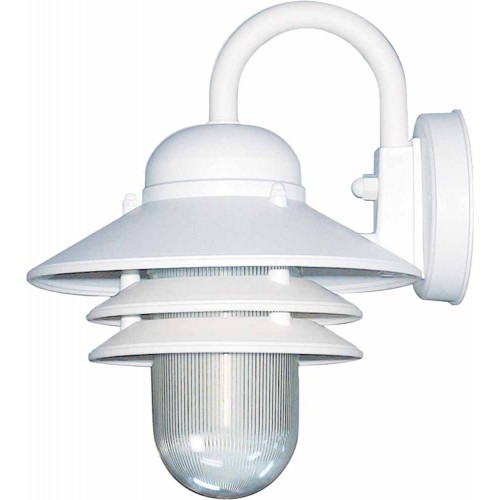 V9725-6 1-light White Outdoor Wall-Mounted Light Fixture