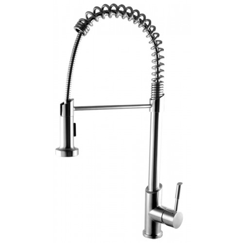 AB2013 LEON kitchen faucets by ALFI brand are made of solid stainless steel, unlike traditional faucets which are made out of brass and treated to created different finishes. These faucets are built tough and made to last for decades, both durability and 
