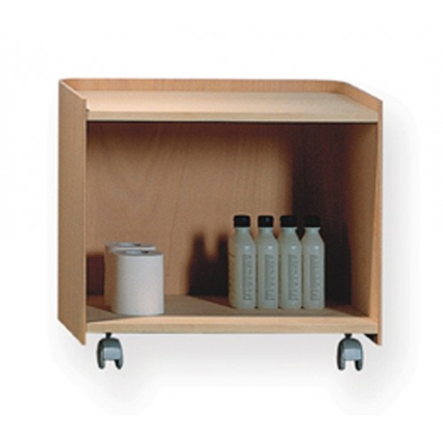 WHI-AECB38N Aeri wood cart with two shelves and casters
