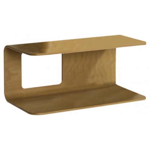 WHI-AELM100N Aeri large dual shelf wall mount wood structure