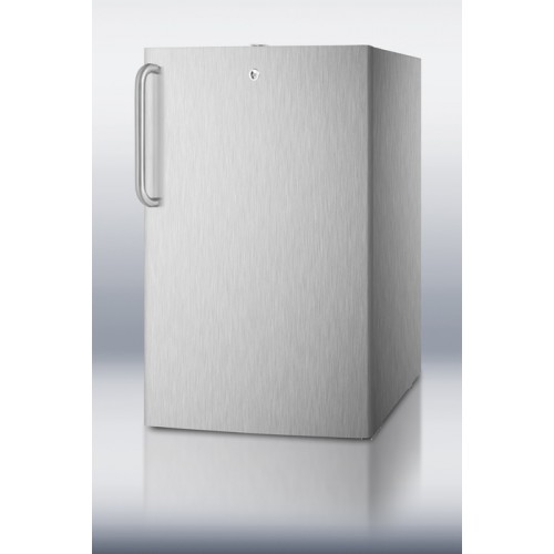 FF511LCSSLHD 20" wide built-in undercounter all-refrigerator in complete stainless steel, auto defrost with a lock