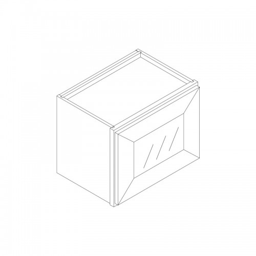 YRS-W1812BGFI Wall Beveled Glass Door with Finished Interior 18" x 12"