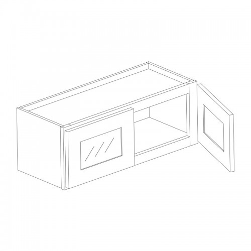 CW-W3612BGFI W3612BGFI - Double Door Beveled Glass Wall Cabinet