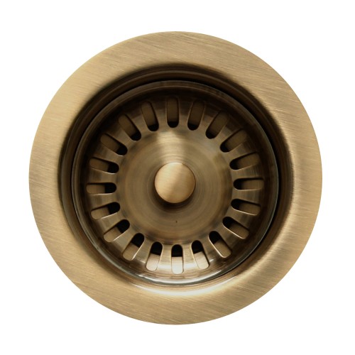WHI-RNW35L-AB 3 1/2" Basket strainer for deep fireclay application