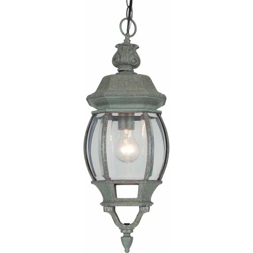 V8752-24 - 1-light Mottled Verde Green Outdoor Pendant 