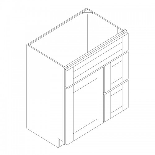 CTFE-V3021D-L V3021D-L - Vanity Sink Base Combo Drawer Left