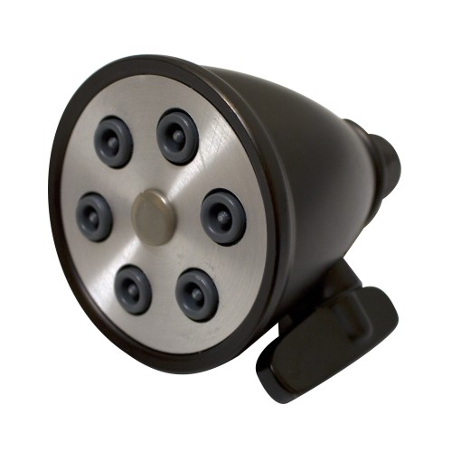 WHI-WH138-ORB Showerhaus small round showerhead with 6 spray jets - solid brass construction with adjustable ball joint